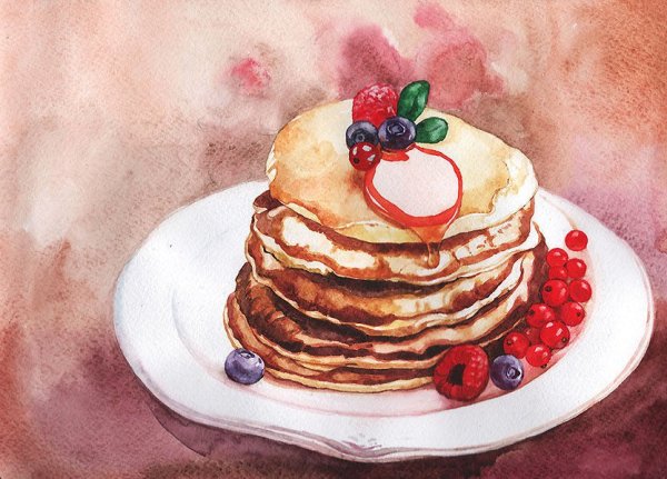 Блины рисунок