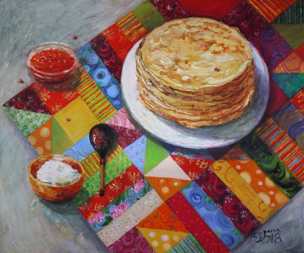 Блинчики акварелью