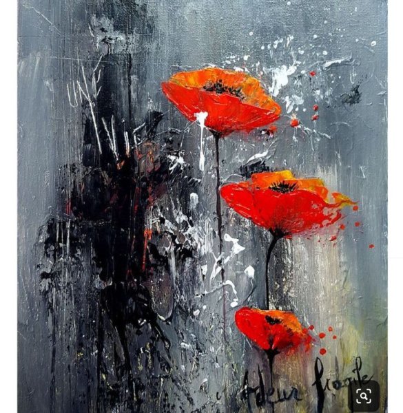 Абстрактная живопись акрилом