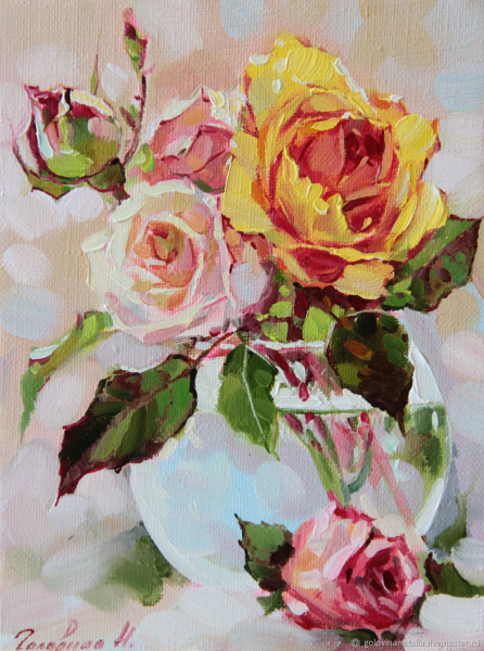 Розы живопись