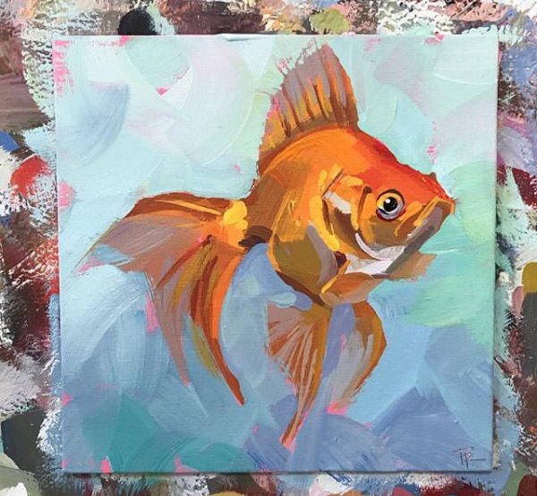 Рыбки акрилом
