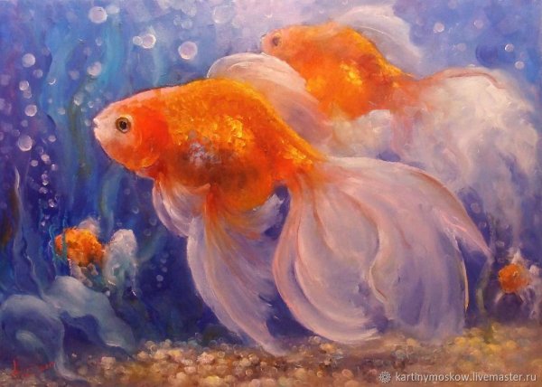 Золотая рыбка живопись