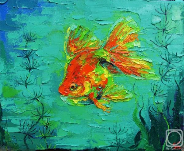 Рыбки красками для детей