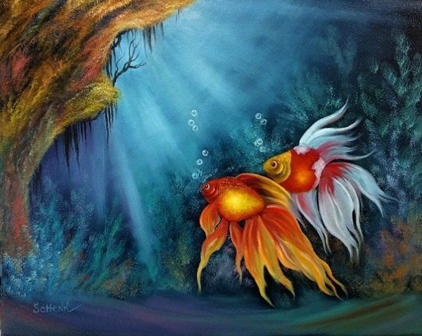Арт Золотая рыбка зла
