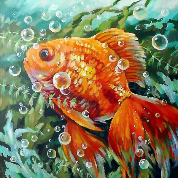 Рыбки акрилом