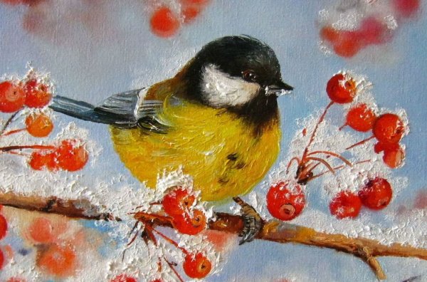 Снегири в живописи