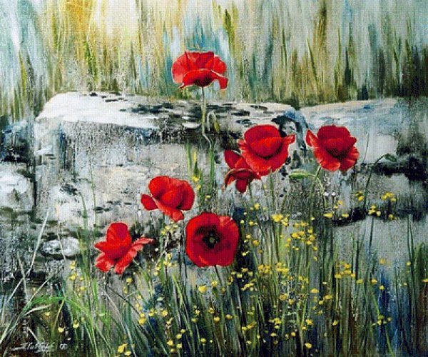 Художница Ольга Романчикова маки