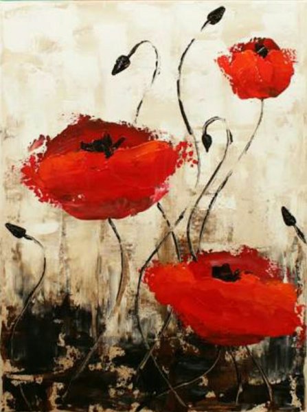 Живопись в красных тонах