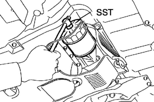 Тойота Королла 2008 расположение масляного фильтра