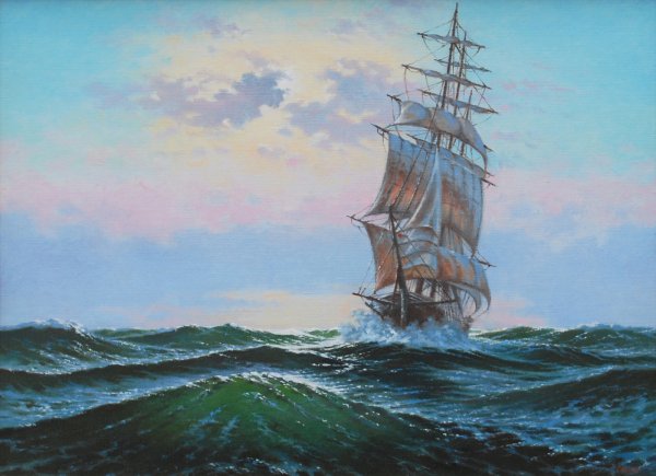 Куликов Владимир картины море парусники