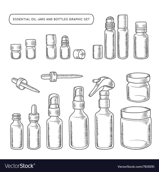 Эфирное масло в баночке рисунок