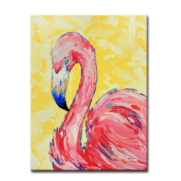 Рисунки на холсте Фламинго