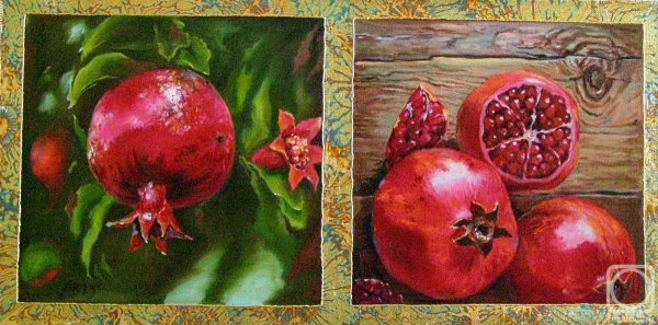 Гранаты в декоративной живописи
