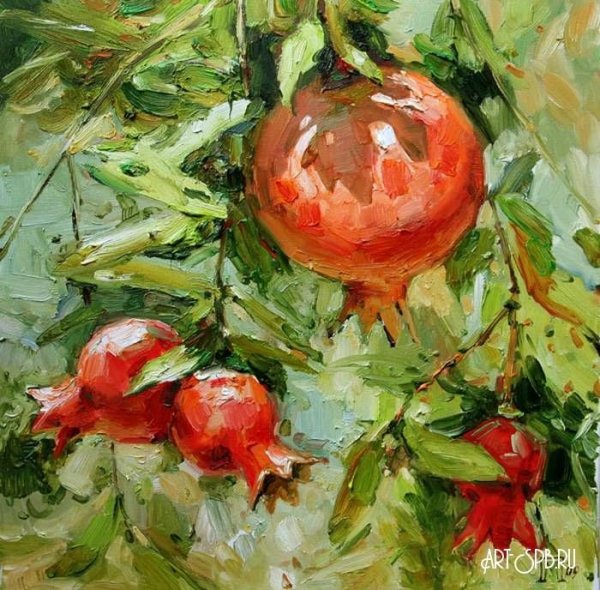 Импасто техника живописи гранат