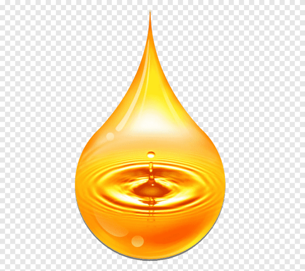 Капля масла на белом фоне