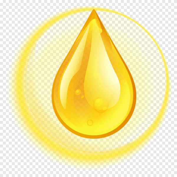 Капля масла на прозрачном фоне