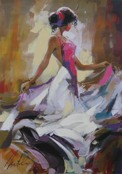 Леонид Афремов картины балерина