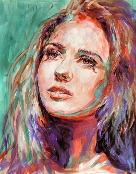 Портрет Курчанова красками