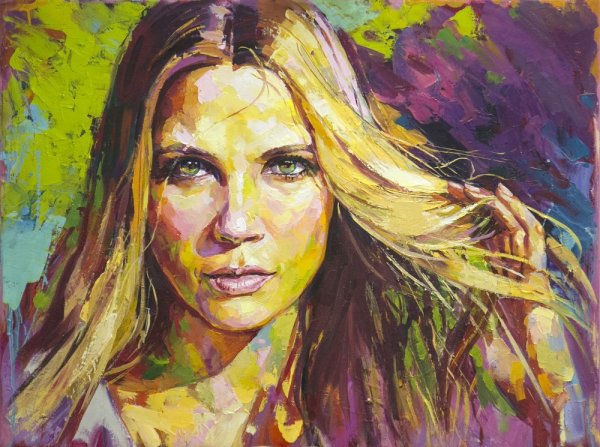 Портрет мастихином маслом