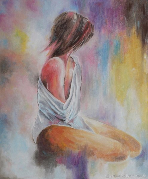 Женщина в Красном платье живопись