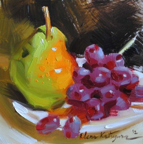 Елена Кацура живопись фрукты