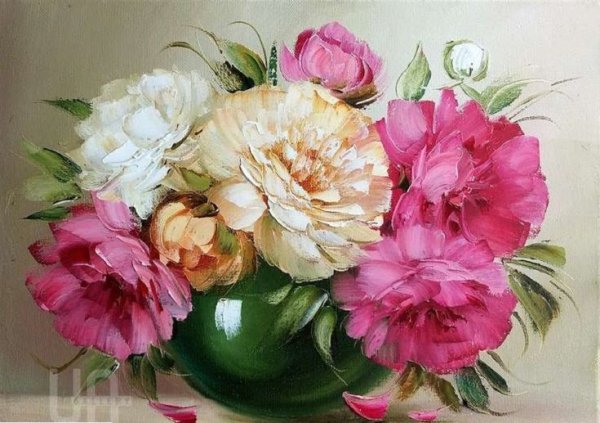 Пионы маслом мастер класс