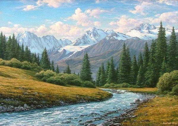 Картины Алика Олейника горы