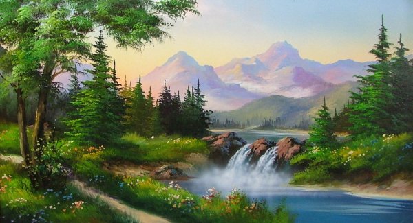 Пейзажи Михаила Сатарова Горная река