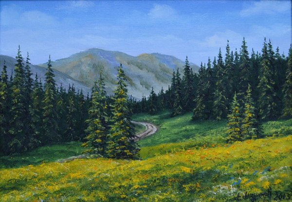 Предгорья Карпат картина