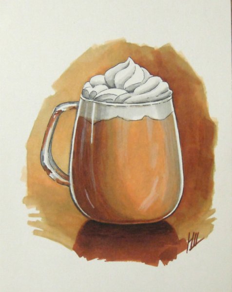 Натюрморт с чаем и сладостями маслом