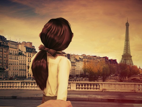 Девушка с каре со спины красивые