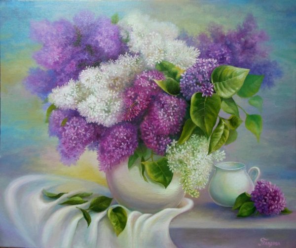 Художник Елена Шумакова сирень