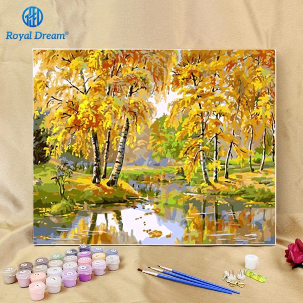 Пейзаж масляными красками на холсте