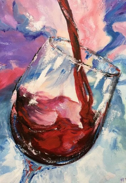 Бокал живопись