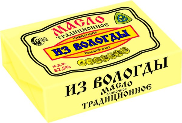 Масло из Вологды традиционное сливочное 82.5