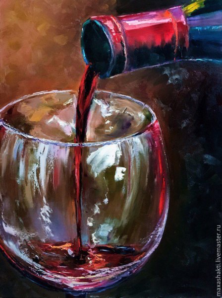 Бокал живопись