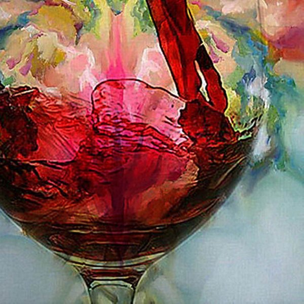 Бокал маслом