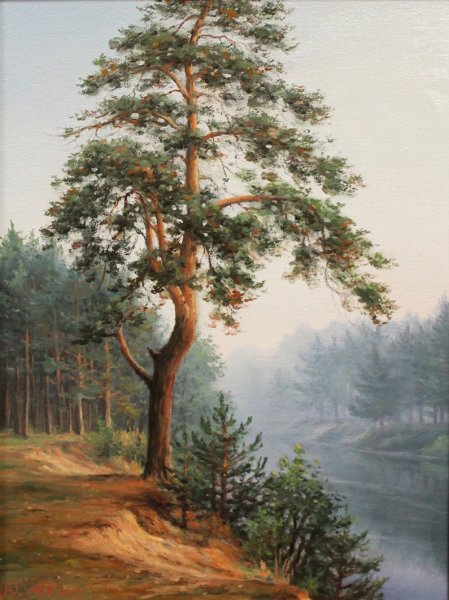 Картина "сосна на песке 1884", Шишкин