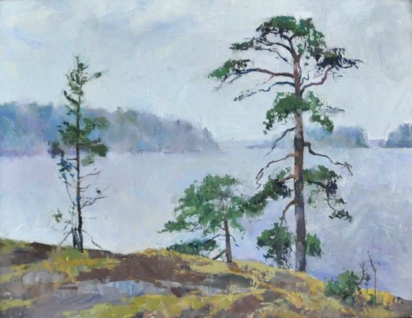 Картина "сосна на песке 1884", Шишкин