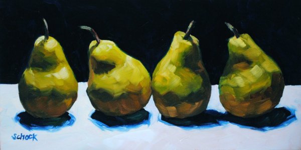 Груша гуашью
