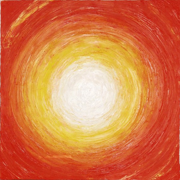 Солнце гуашью