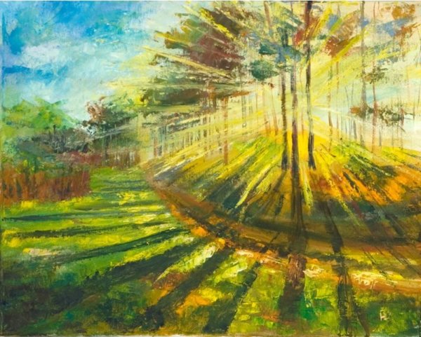 Картина маслом солнце