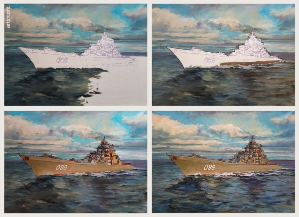 Картина маслом пошагово