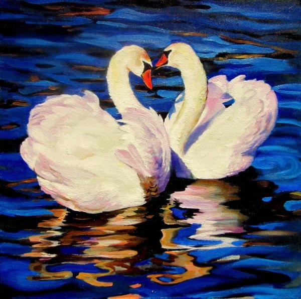 Картина " лебедь"