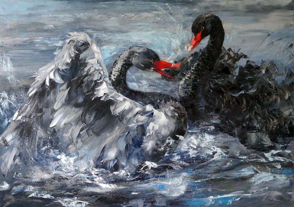 Оксана Кравченко картины лебеди