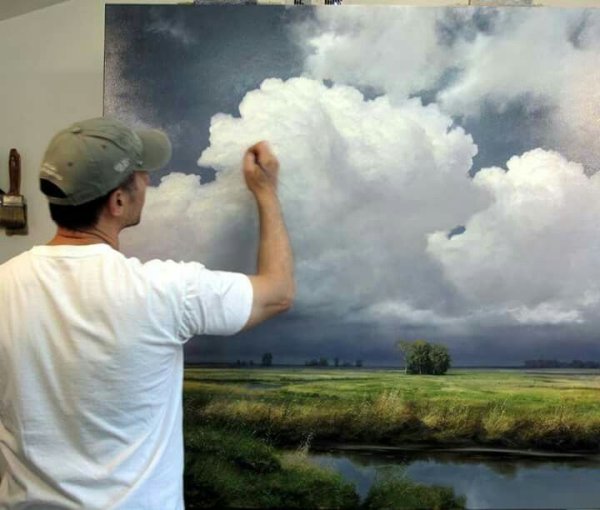 Облако живопись Ренато Мучилло