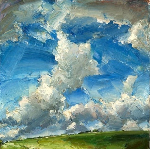 Небо масляными красками