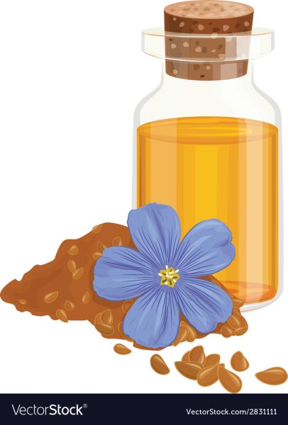 Льняное масло на прозрачном фоне