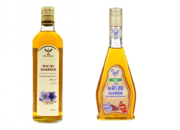 Льняное масло в бутылке
