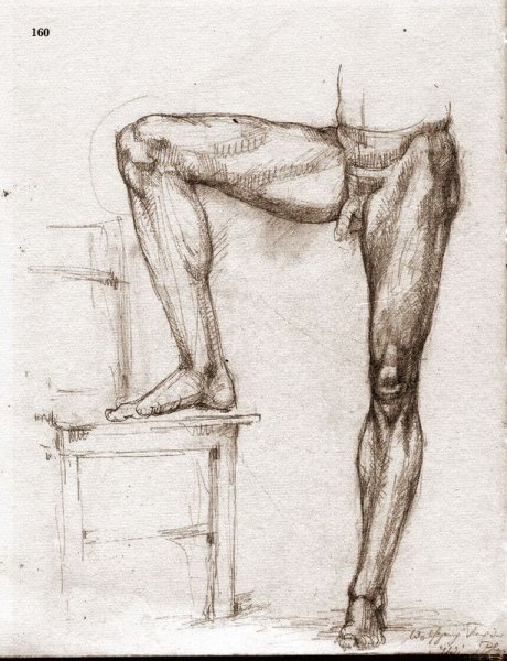 Фигура человека с упором на одну ногу